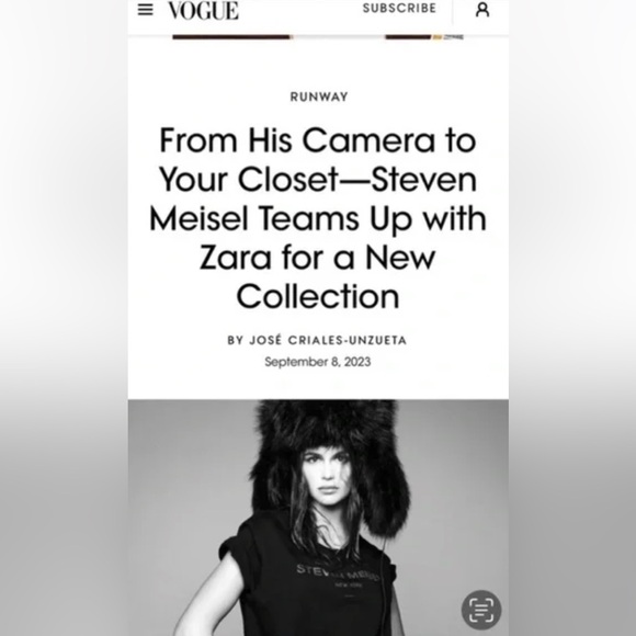 Zara x Steven Meisel SILK BLEND RIBBON. Black. One Size. New with Tags. - Picture 2 of 3